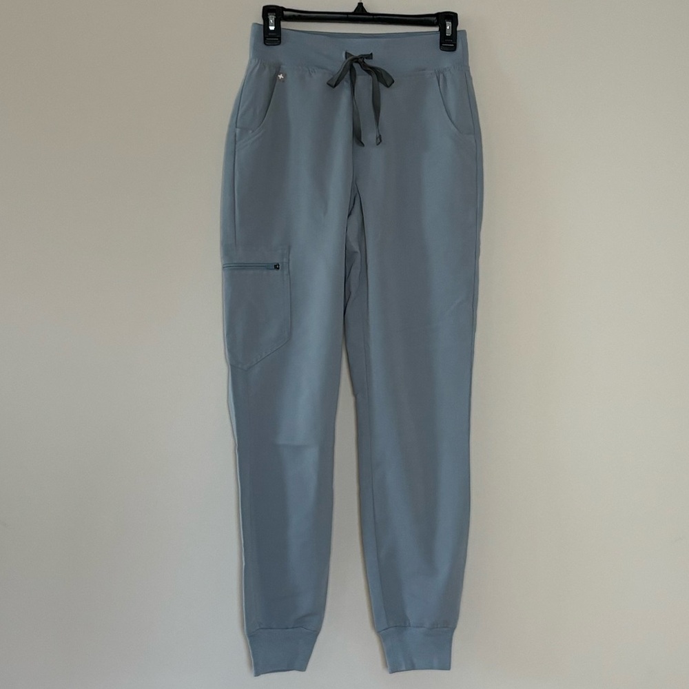 FIGS DUSTY BLUE HIGH WAIST ZAMORA JOGGERS